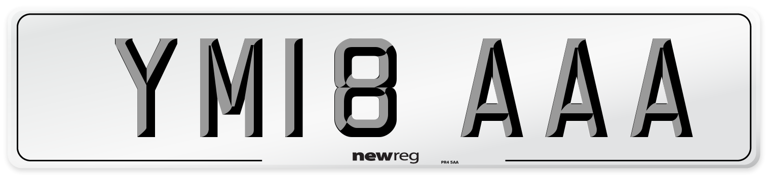 YM18 AAA Number Plate from New Reg